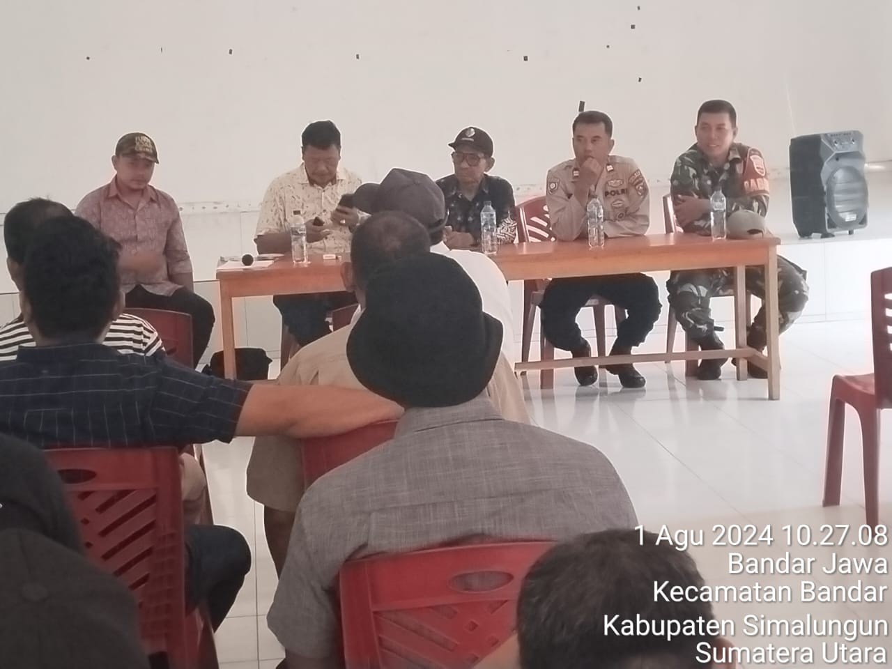 Polsek Perdagangan Gelar Rapat Pembentukan Panitia HUT RI Ke-79 di Nagori Panombean Baru