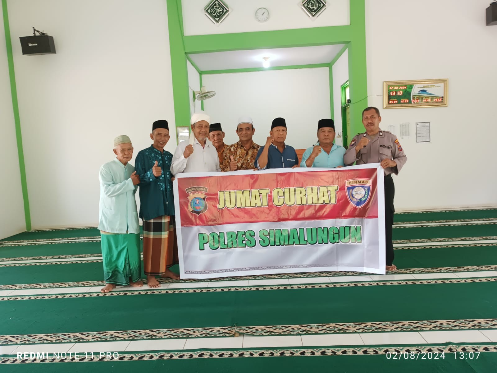 Polsek Bandar Gelar Jumat Curhat di Mesjid SHUFI, Dengarkan Keluhan dan Aspirasi Warga