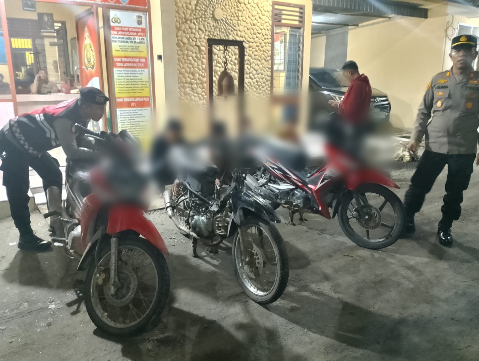 Patroli Skala Besar Polres Simalungun Amankan 6 Sepeda Motor dan 4 Pelajar Jelang Pelantikan Preside