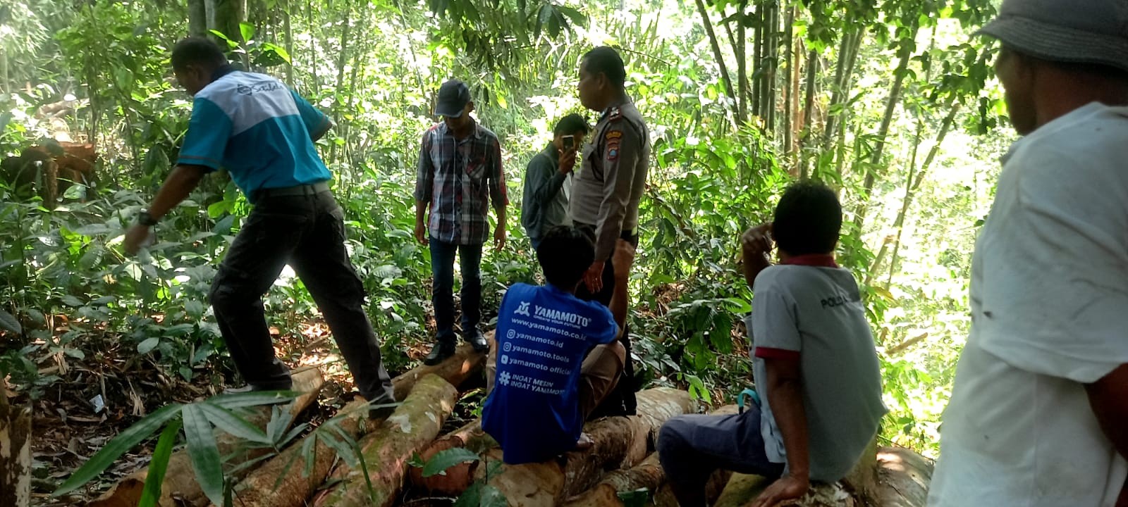 Polsek Balata Cepat Tanggapi Aduan Warga Terkait Penebangan Kayu Ilegal di DAS Bah Bunian