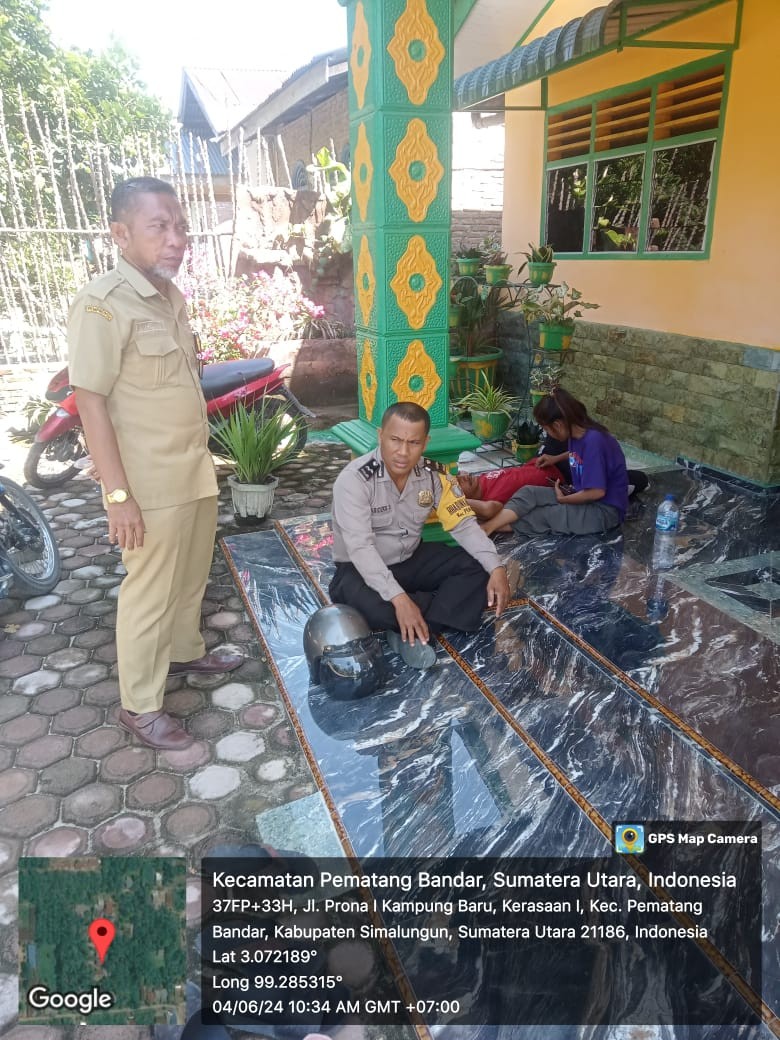 Bhabinkamtibmas Polsek Bandar Gelar Sambang dan Patroli Dialogis di Kampung Baru