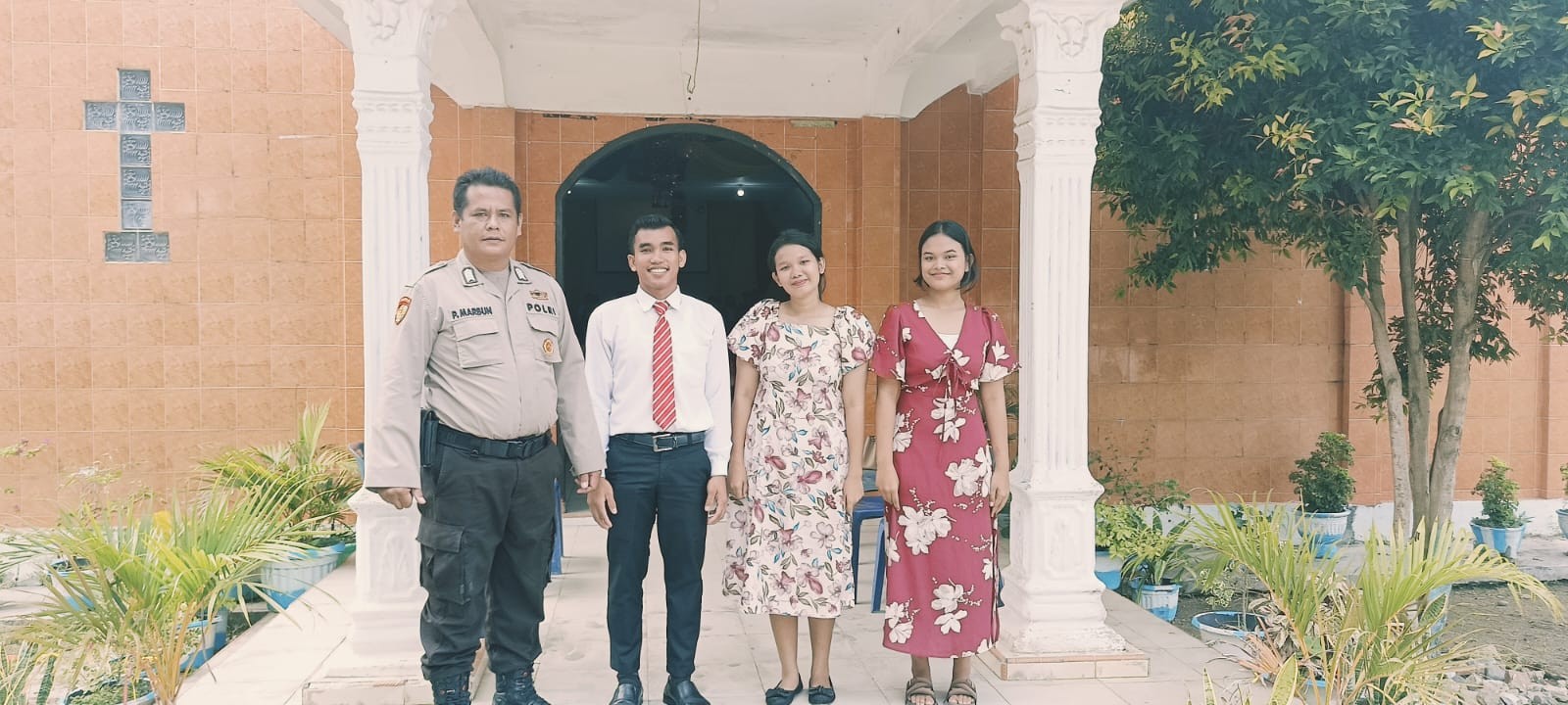 Polsek Perdagangan Lakukan Patroli dan Monitoring Ibadah Minggu di Lima Gereja