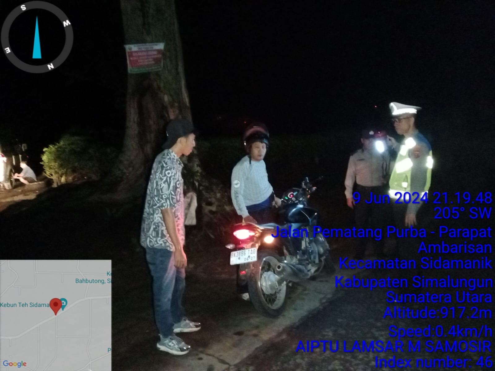 Polsek Sidamanik Gelar Patroli Malam, Antisipasi Geng Motor di Kebun Teh Bah Aren