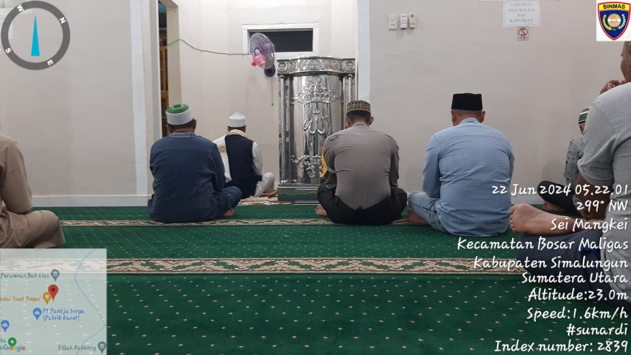 Polsek Perdagangan Gelar Safari Subuh di Masjid Al Muttaqin untuk Jaga Kamtibmas