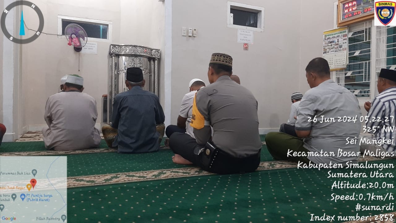 Polsek Perdagangan Gelar Safari Subuh di Masjid Al Muttaqin