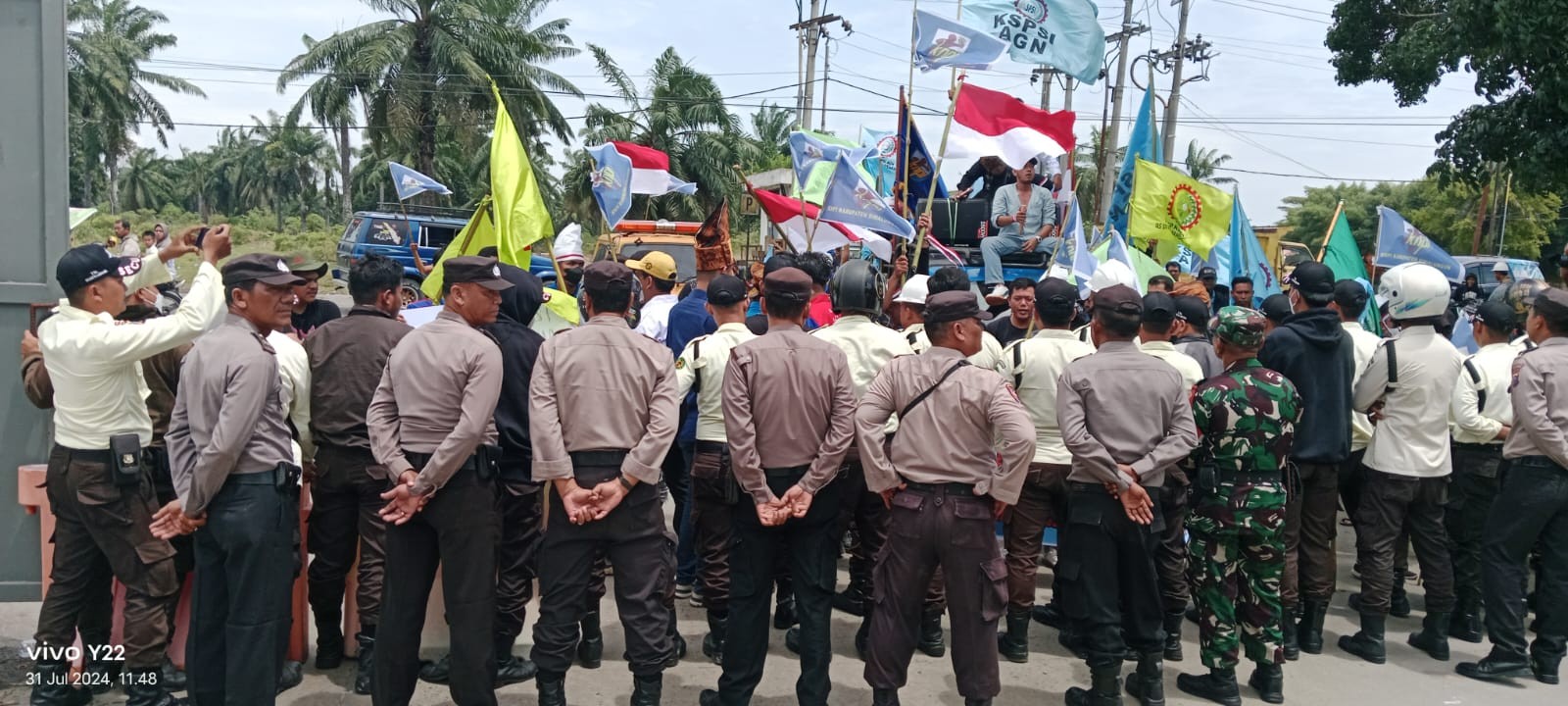 Polres Simalungun Amankan Aksi Unjuk Rasa di Kawasan Ekonomi Khusus Sei Mangkei