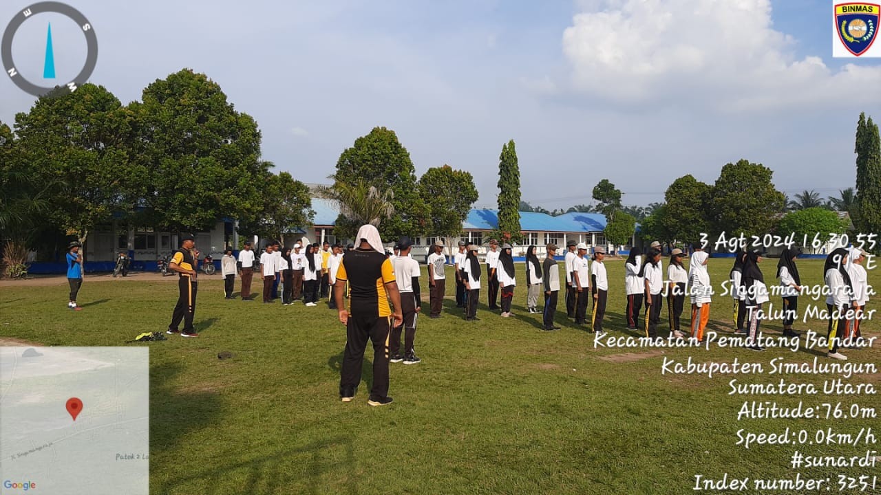 Polsek Perdagangan Latih Paskibra Kecamatan Pem.Bandar untuk Persiapan HUT RI ke-79