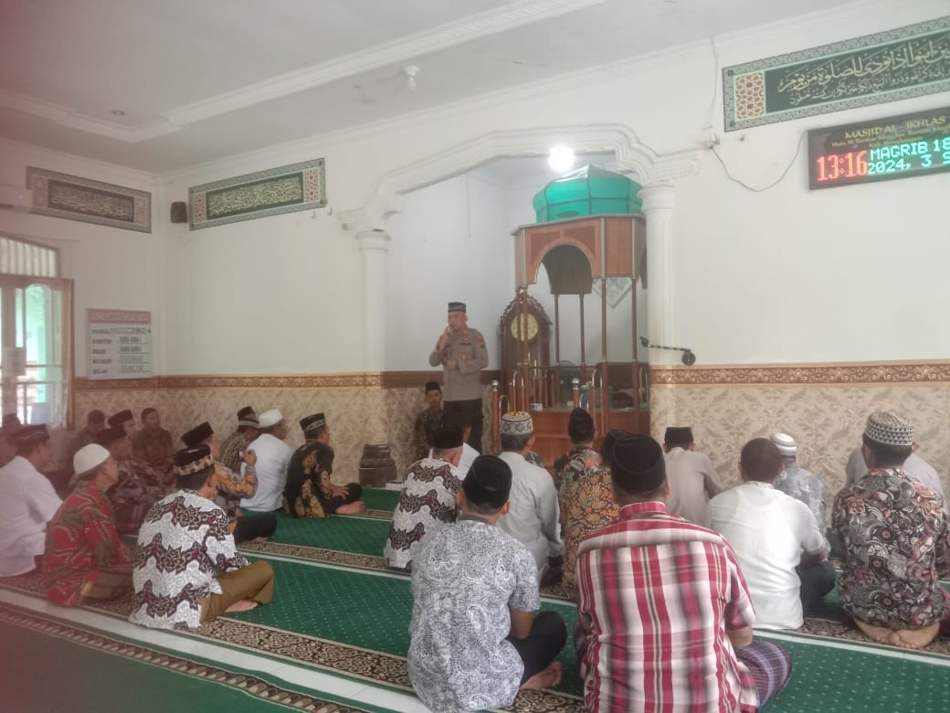 Kapolsek Perdagangan AKP Ibrahim Sopi, SH Gelar Jumat Curhat di Masjid Al Ikhlas