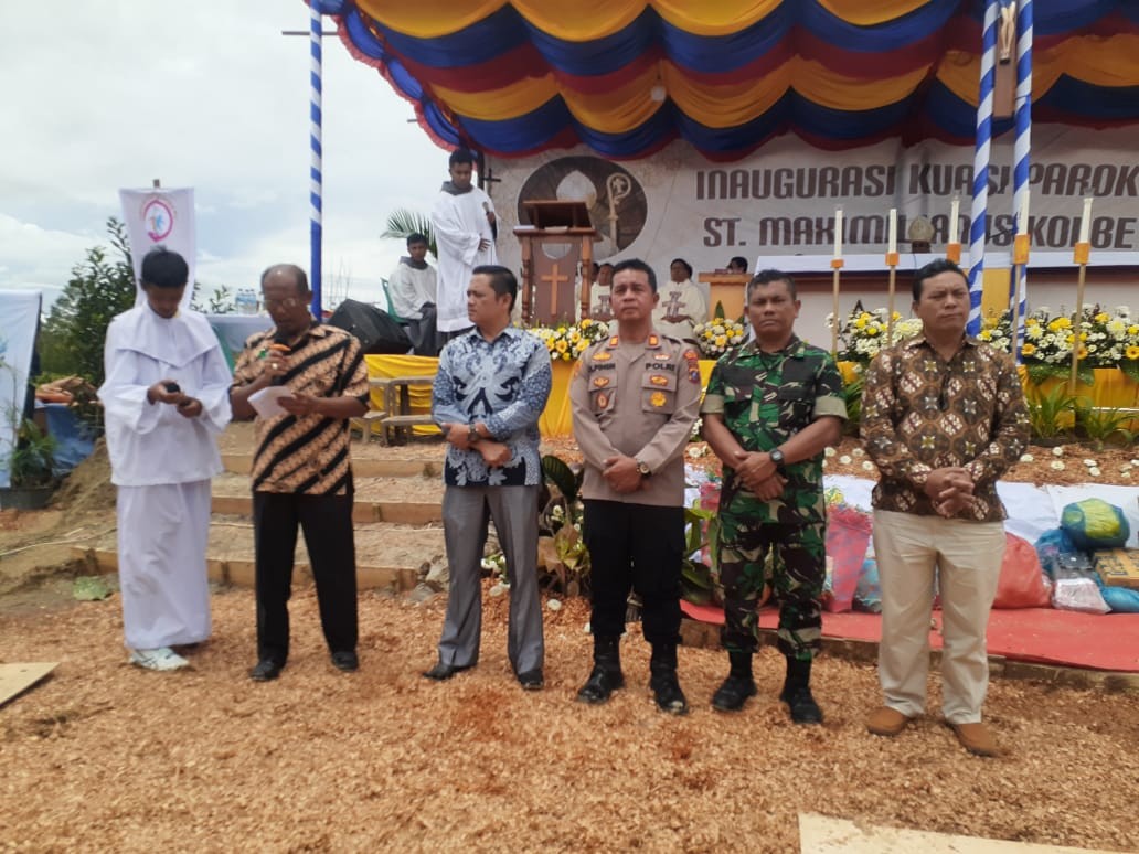 Polsek Dolok Pardamean Berhasil Amankan Pesta Inaugurasi Kuasi Paroki St. Maximilianus Kolbe Sipintu