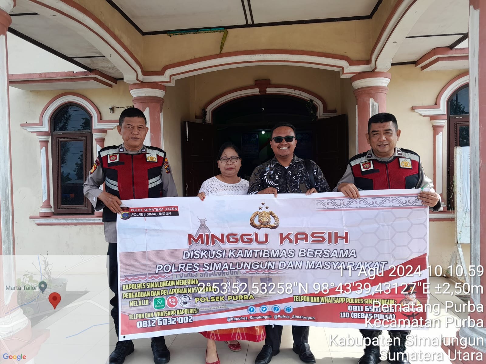 Polsek Purba Amankan Ibadah Minggu di Gereja GKPS Shinta Raya