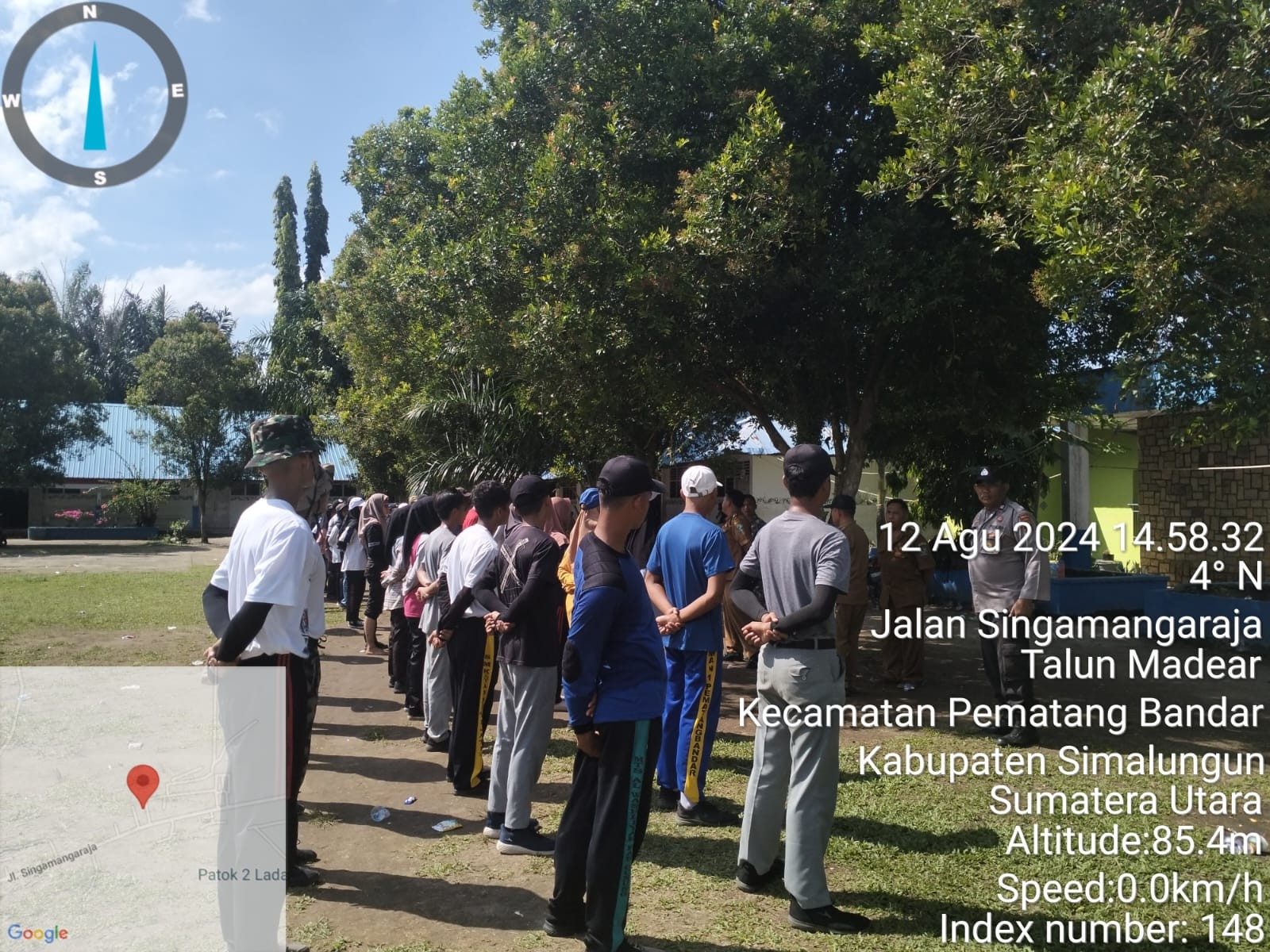 Kapolsubsektor Pematang Bandar Latih Paskibra di SMPN 1