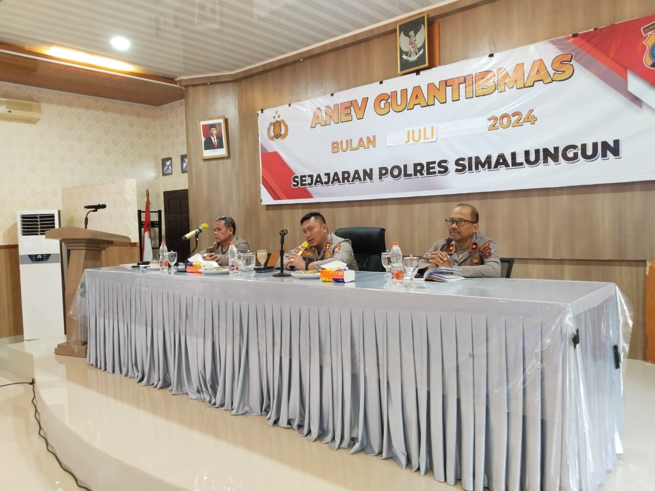 Kapolres Simalungun Pimpin Anev Guantibmas Juli 2024