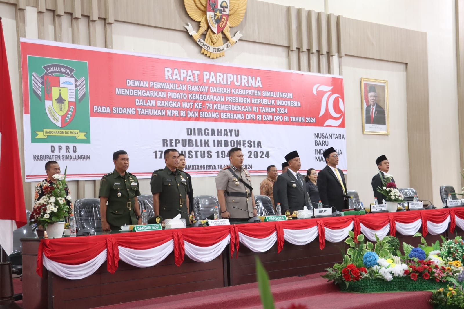 Kapolres Simalungun Hadiri Sidang Tahunan MPR RI dan Sidang Bersama DPR RI dalam Rangka HUT ke-79