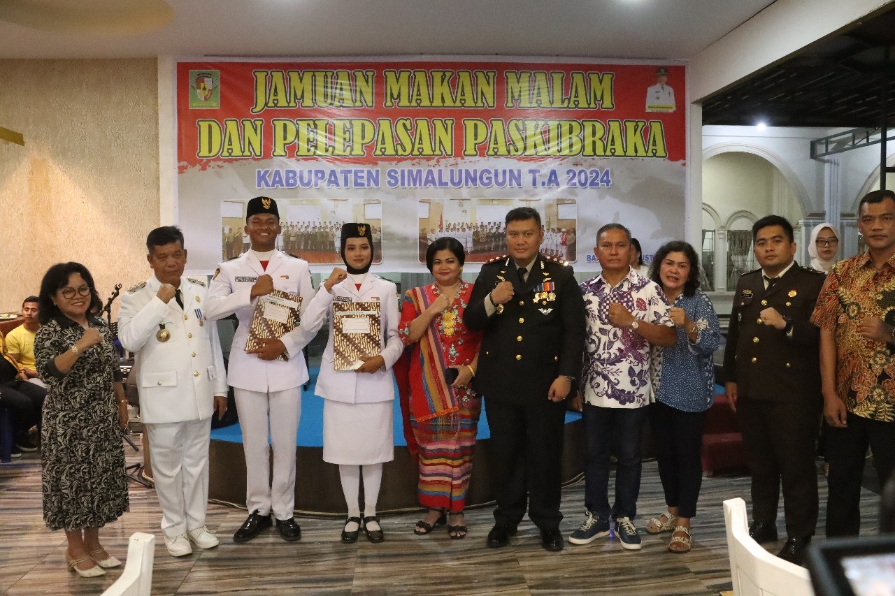 Kapolres Simalungun Hadiri Jamuan Makan Malam dan Pelepasan Paskibraka: Dorong Generasi Muda Jauhi K