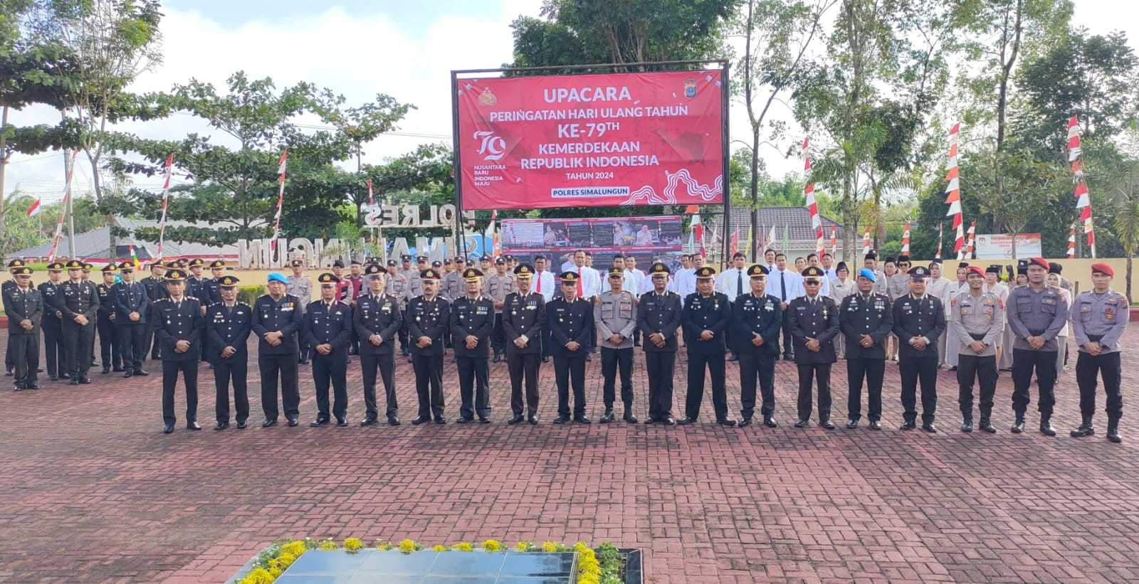 Polres Simalungun Gelar Upacara Peringatan HUT ke-79 Kemerdekaan RI dengan Khidmat