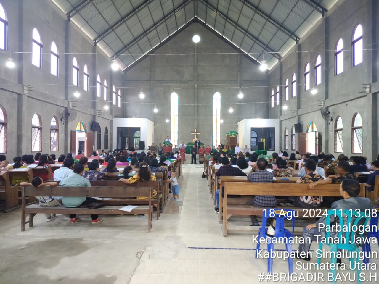 Ibadah Minggu di Gereja HKBP Resort Hataran Jawa Berjalan Lancar dan Aman