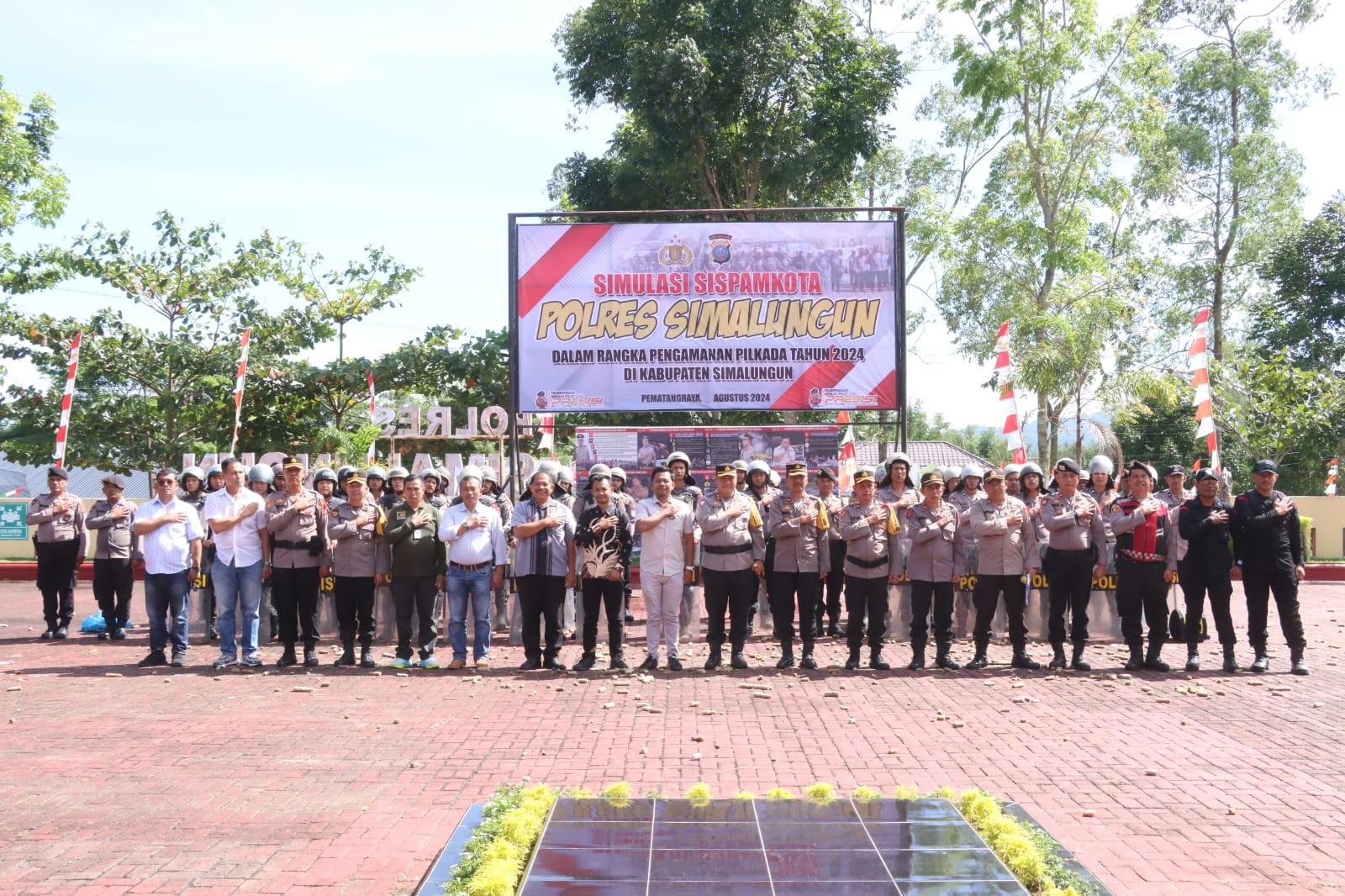 Polres Simalungun Siap Hadapi Situasi Kontinjensi ditunjukan melalui Simulasi Sispamkota