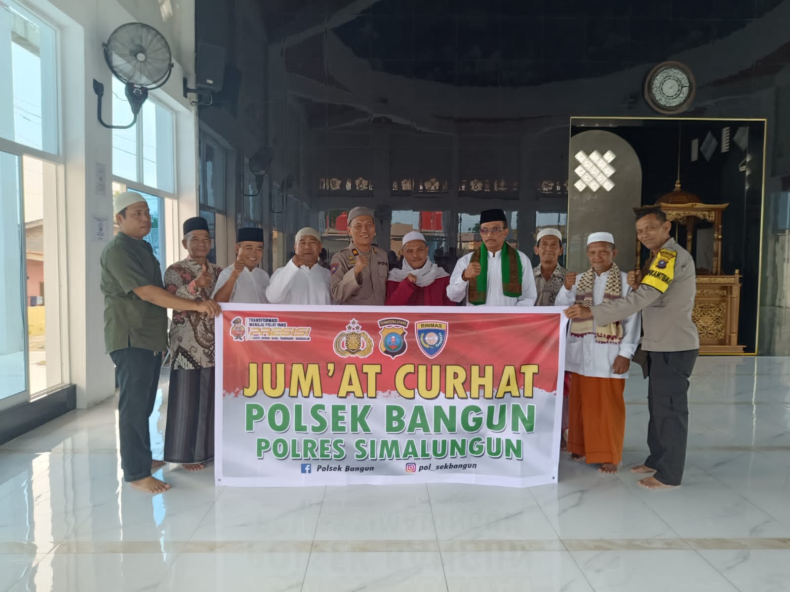 Polsek Bangun Gelar \"Jumat Curhat\" di Masjid Al Ikhsan