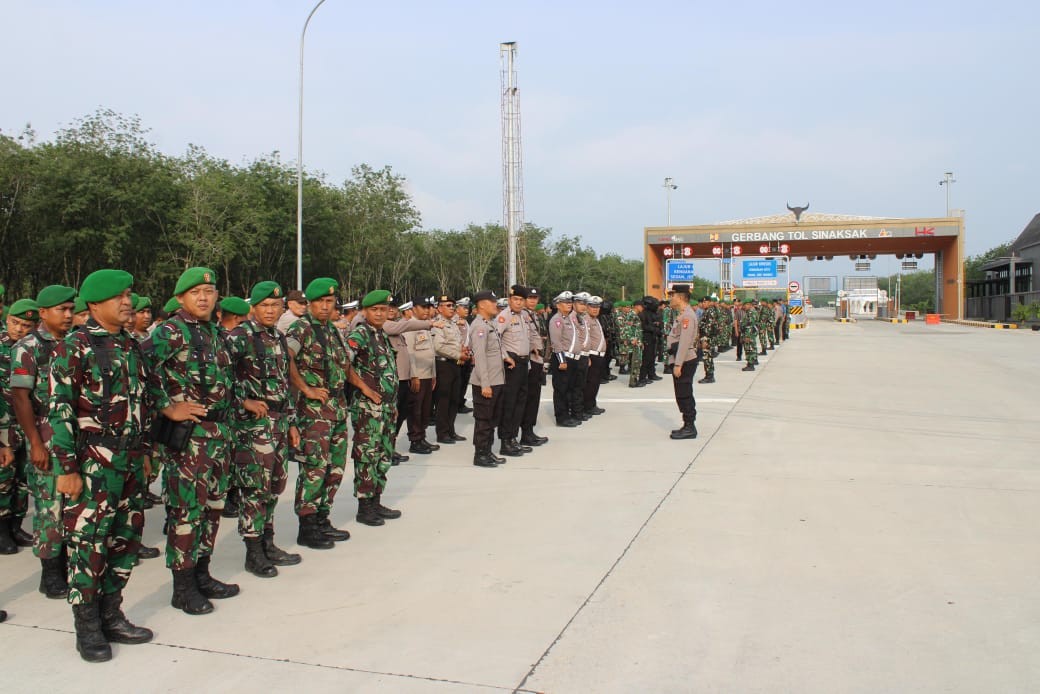 Polres Simalungun Gelar Apel Pasukan Kesiapan Simulasi Pengamanan VVIP Kunjungan Presiden Jokowi