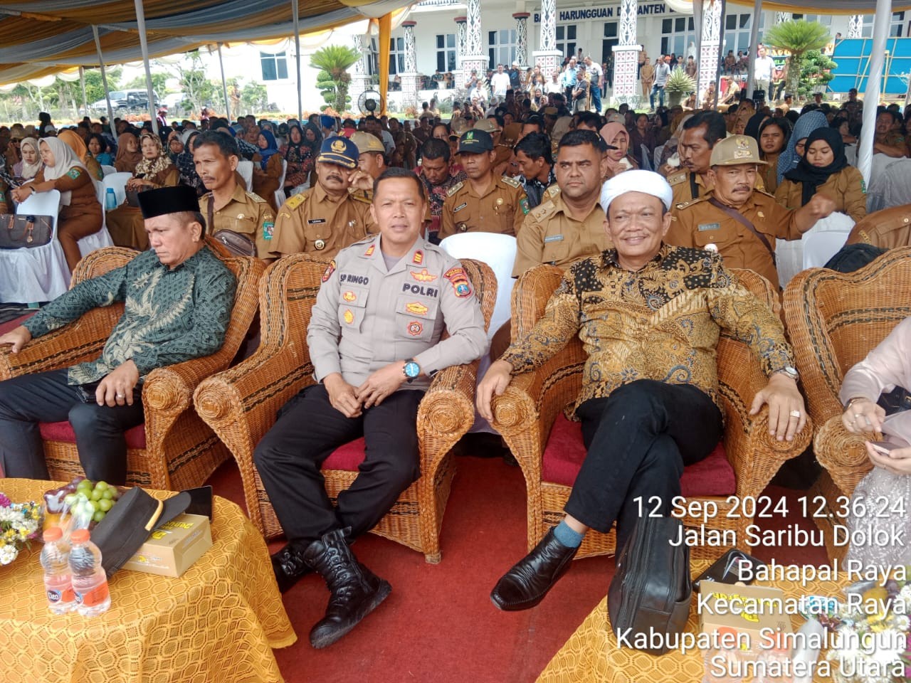 Polsek Raya Menggelar Pengamanan Pelantikan dan Deklarasi AKSI DPC Simalungun