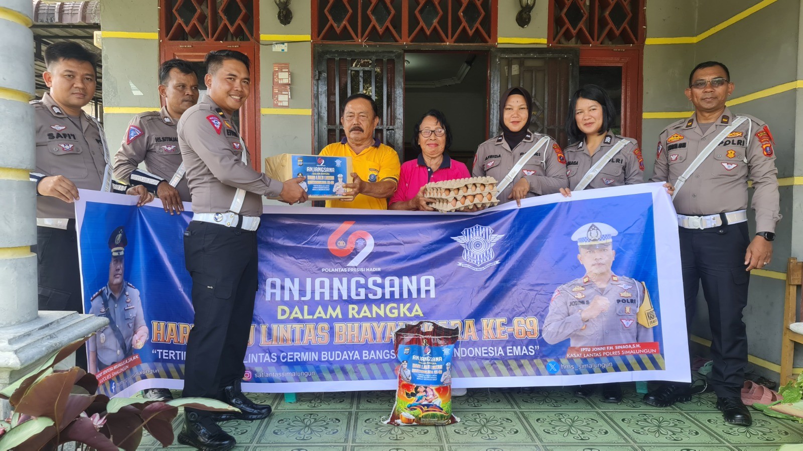 Satlantas Polres Simalungun Gelar Anjangsana dalam Rangka Hari Lalu Lintas Bhayangkara ke-69,