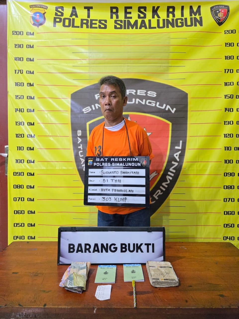 Polres Simalungun Berhasil Bongkar Kasus Perjudian Togel di Kec. Bosar Maligas, Pelaku dan Barang Bu