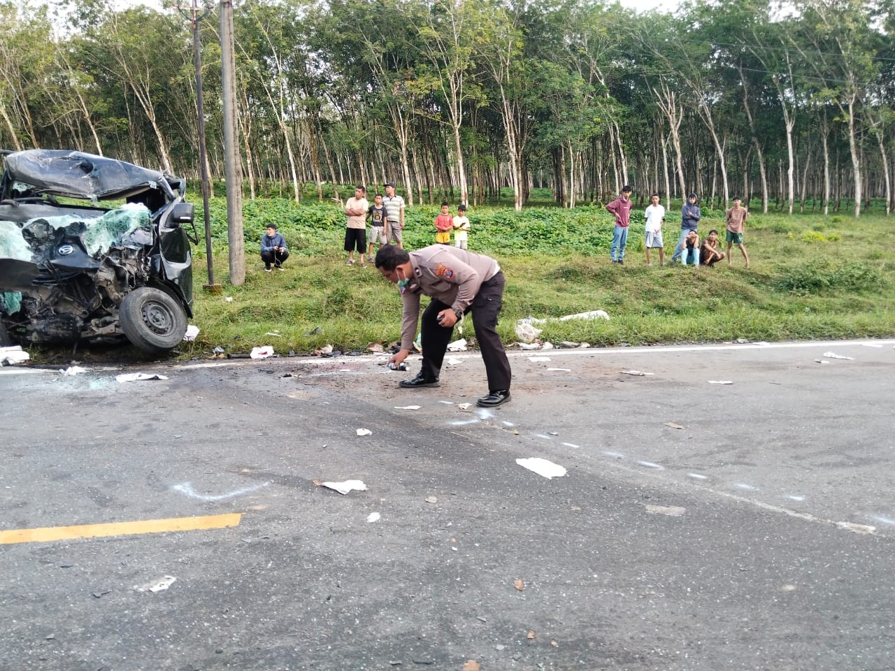 Unit Gakkum Polres Simalungun Bergerak Cepat Tangani Kecelakaan Maut di Jalinsum, Satu Jiwa Melayang