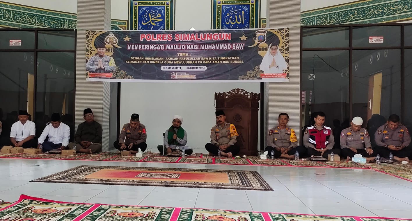 Polres Simalungun Gelar Peringatan Maulid Nabi Muhammad SAW, Tegaskan Pentingnya Keimanan