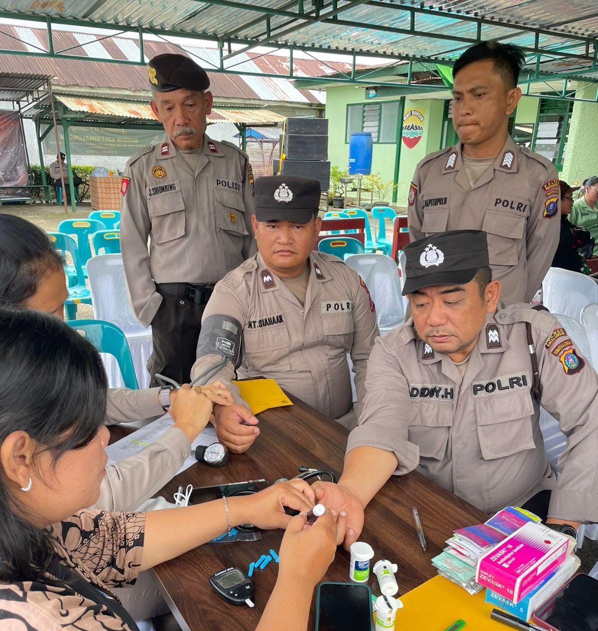 Pemeriksaan Kesehatan Gratis dalam Kunjungan Kerja Kapolres Simalungun ke Polsek Purba