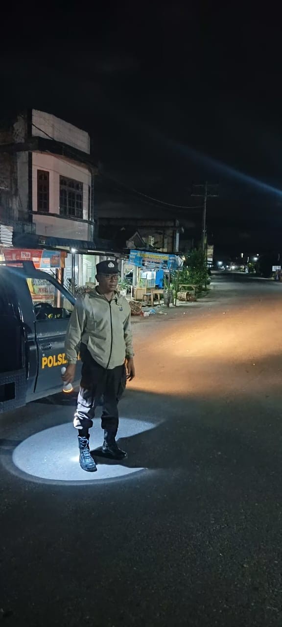 Polsek Raya Resor Simalungun Menggelar Patroli Malam untuk Cegah Balap Liar dan Kejahatan