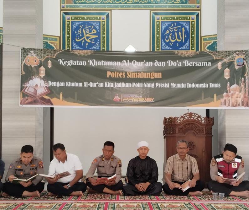 Polres Simalungun Gelar Khataman Al-Quran, Tingkatkan Keimanan dan Spiritualitas Personel