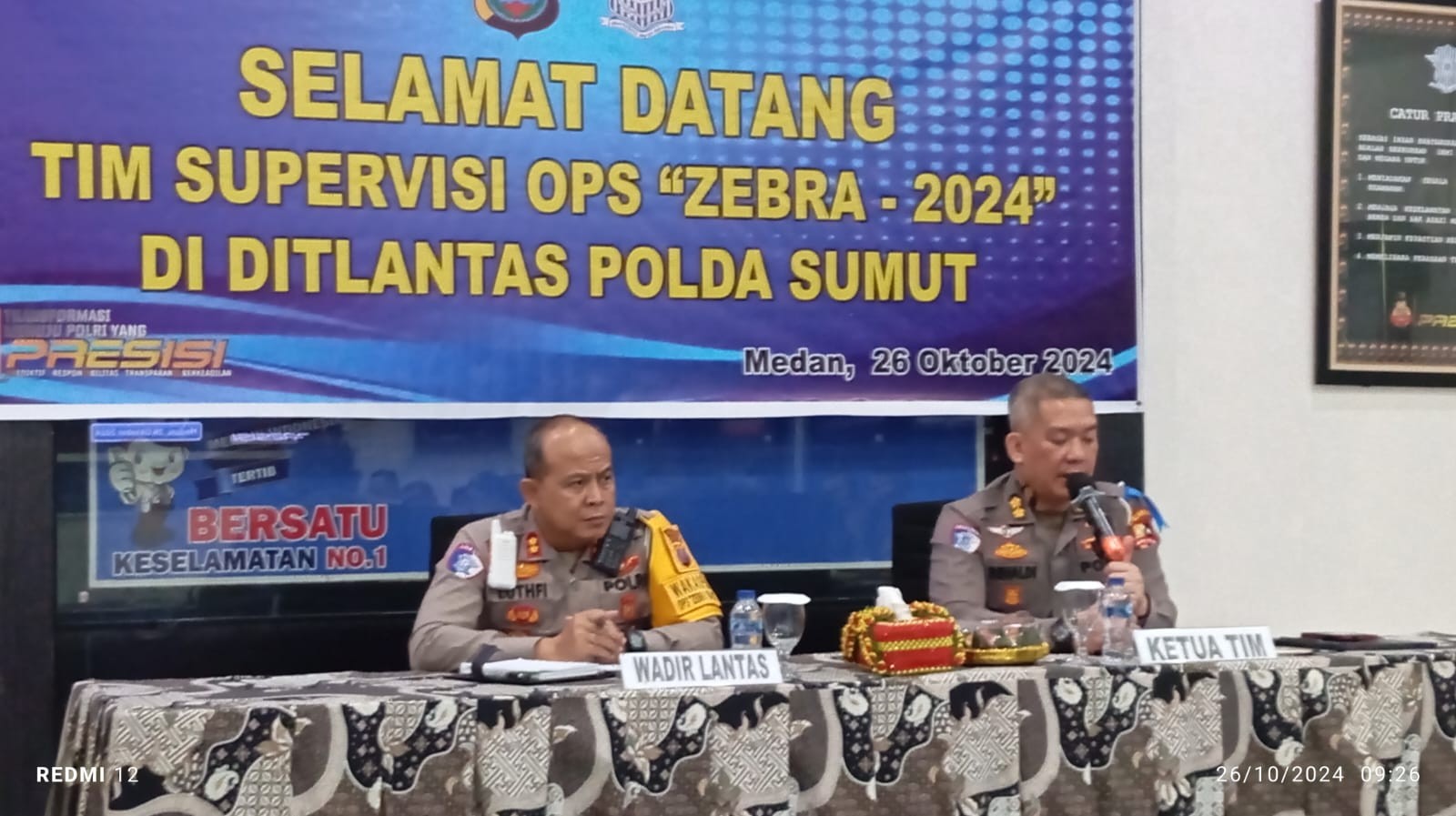 Tim Korlantas Polri Supervisi Ops Zebra 2024 di Polda Sumut, Pastikan Pelaksanaan Sesuai Rencana