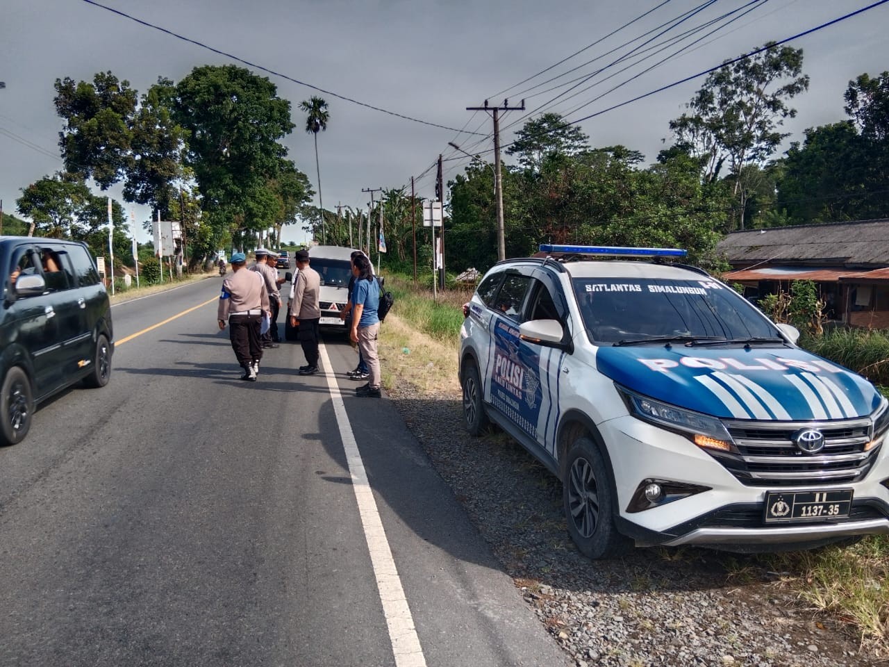 Sat Lantas Polres Simalungun Siaga di Jalur Rawan Kecelakaan, Antisipasi Balap Liar