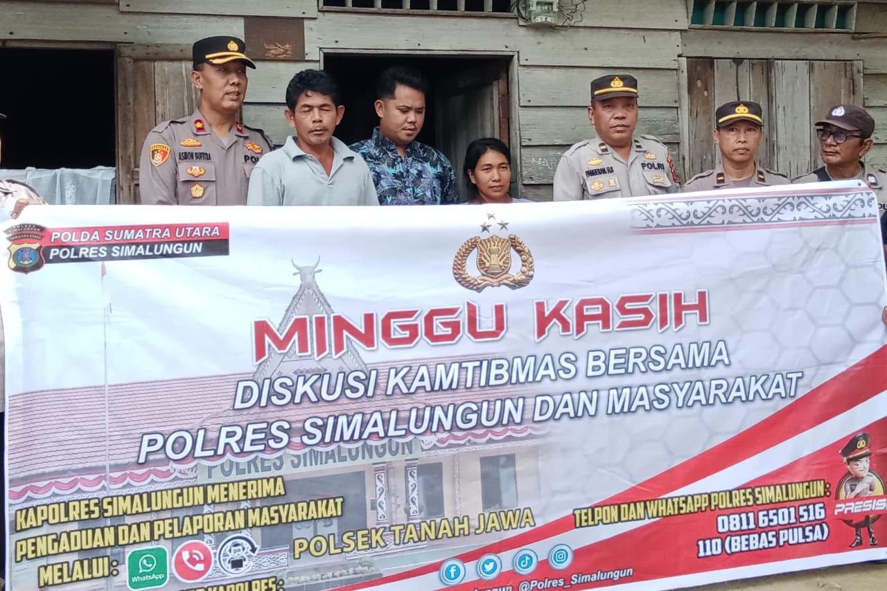 Kapolsek Tanah Jawa Gelar Minggu Kasih, Bagikan Sembako dan Jalin Silaturahmi