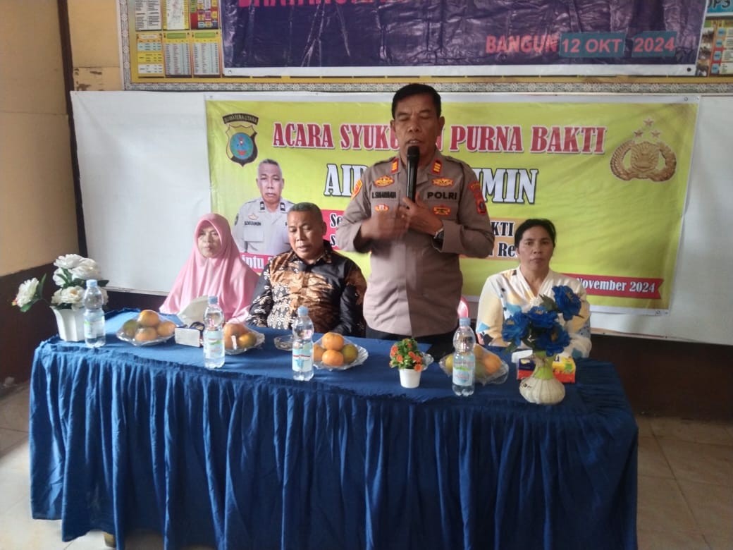 Polsek Bangun Gelar Acara Syukuran Purnabakti AIPTU Sugimin, Wujud Kebersamaan dan Profesionalisme P