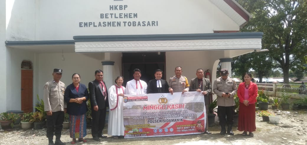 Polsek Sidamanik Pastikan Keamanan Ibadah Minggu di Gereja HKBP Betlehem