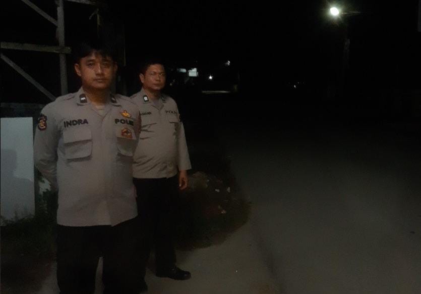 Polsek Bosar Maligas Lakukan Patroli Malam untuk Antisipasi Kejahatan 3C