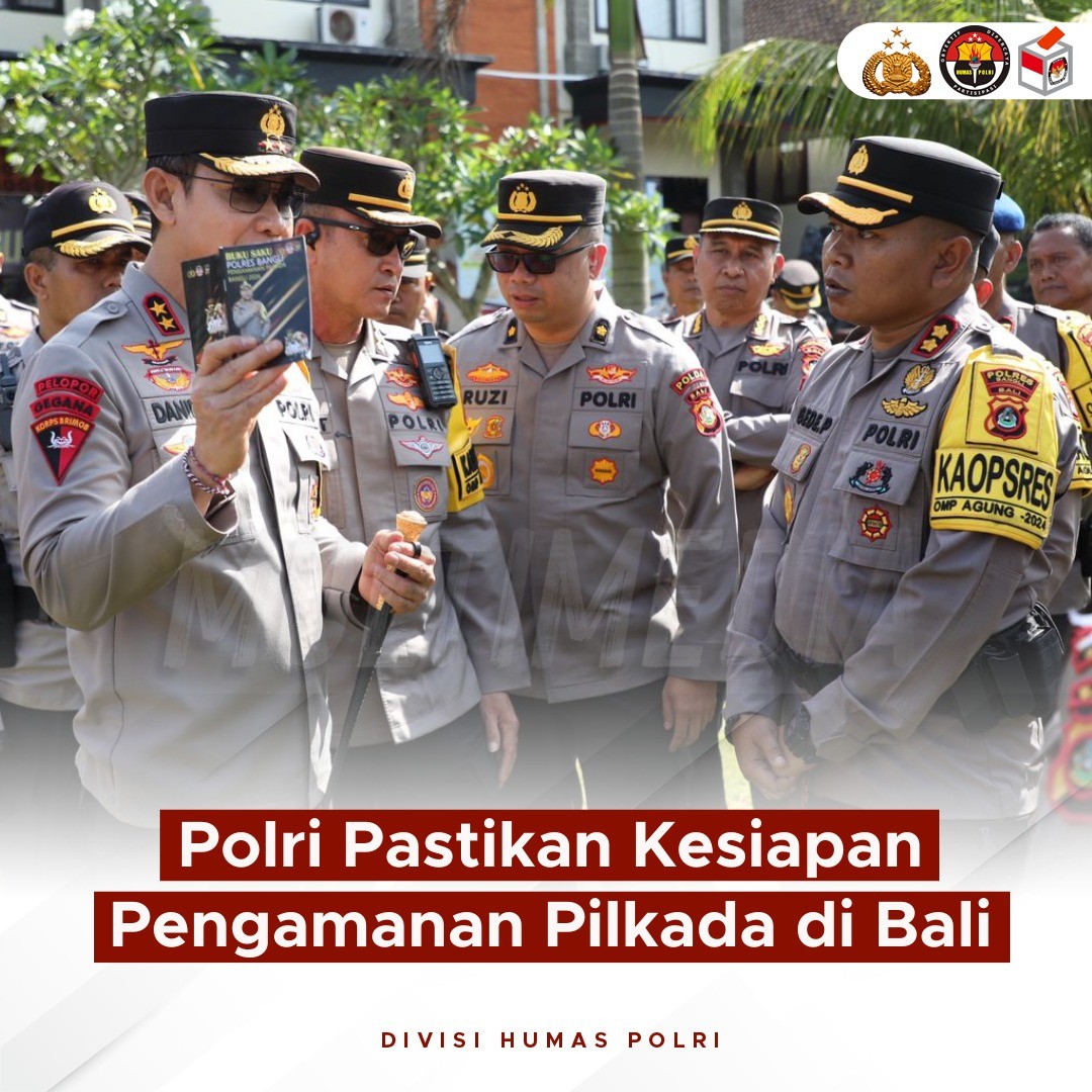 Kapolda Bali Periksa Kesiapan Pengamanan Pilkada Bangli, Pastikan Keamanan dan Netralitas Polri