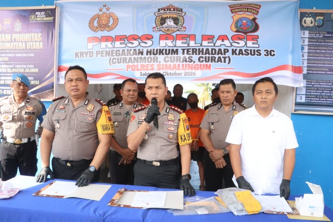 Press Release KRYD Oktober 2026: Kapolres Simalungun Ungkap Tiga Kasus 3C, Pelaku Pencurian Diringkus hingga Labuhan Batu dan Batu Bara
